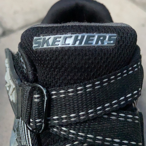 Black and SilverSkechers LIGHTS Toddler Boys 8 - Picture 9 of 9